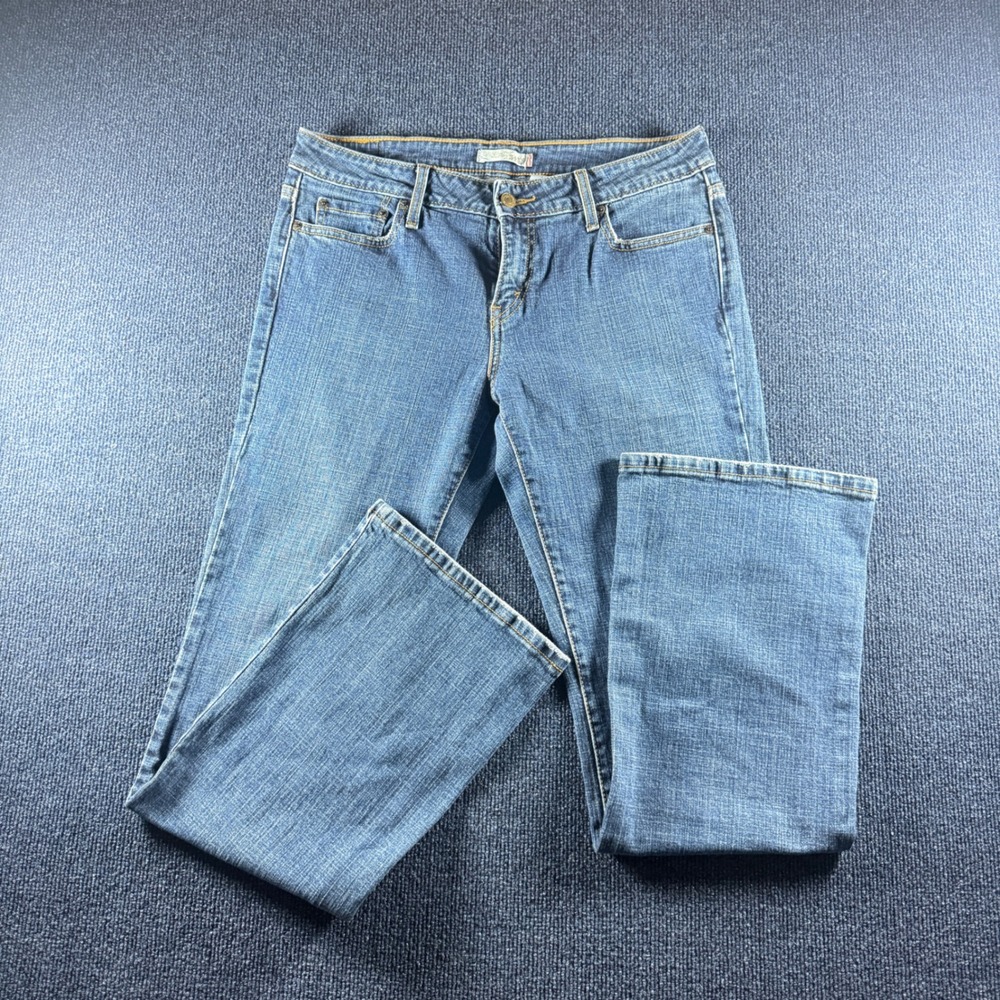 Levis 545 Low Bootcut Jeans Womens 10M Medium Wash Blue Denim Stretch 736L